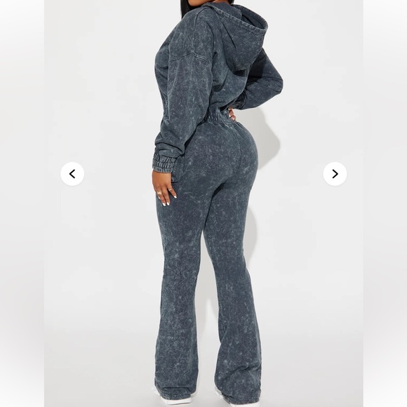 Fashion Nova Charcoal Navy  Found My Peace  Jumpsuit NWT XL - Picture 2 of 6